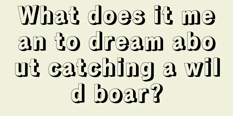 What does it mean to dream about catching a wild boar?