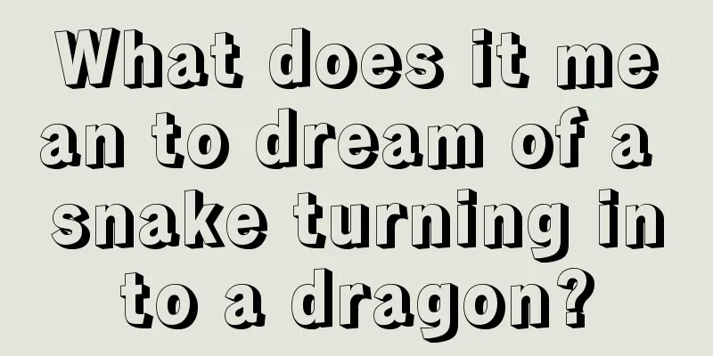 What does it mean to dream of a snake turning into a dragon?