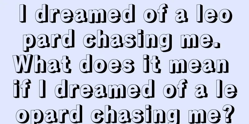 I dreamed of a leopard chasing me. What does it mean if I dreamed of a leopard chasing me?