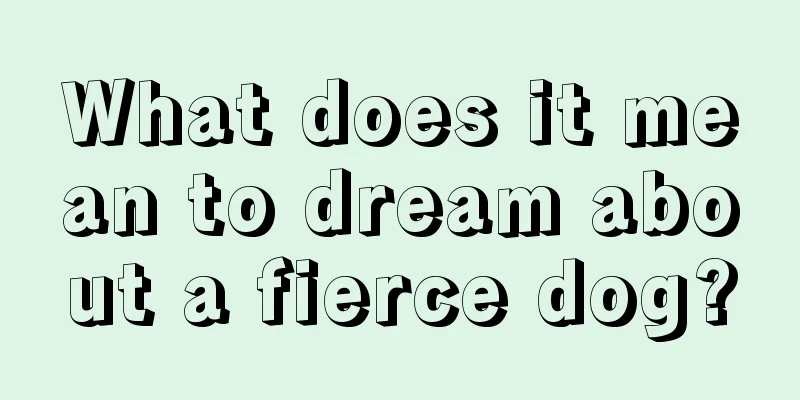 What does it mean to dream about a fierce dog?