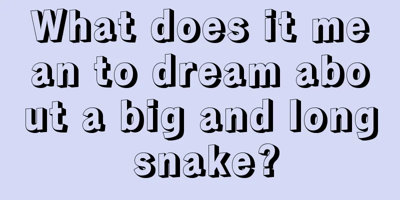 What does it mean to dream about a big and long snake?