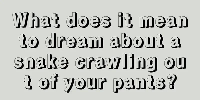 What does it mean to dream about a snake crawling out of your pants?