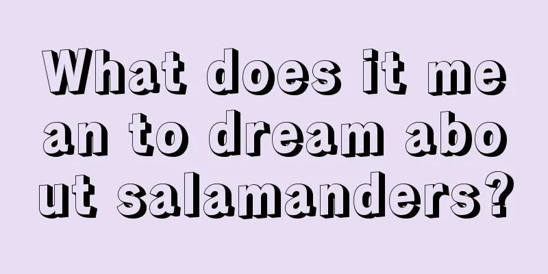 What does it mean to dream about salamanders?