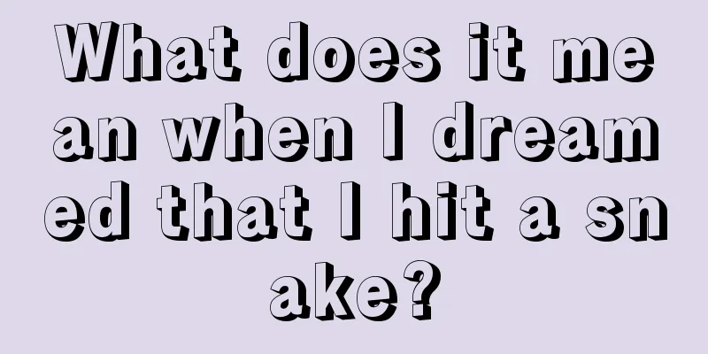 What does it mean when I dreamed that I hit a snake?