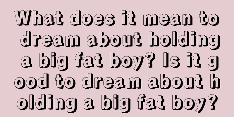 What does it mean to dream about holding a big fat boy? Is it good to dream about holding a big fat boy?