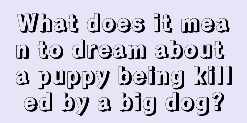 What does it mean to dream about a puppy being killed by a big dog?