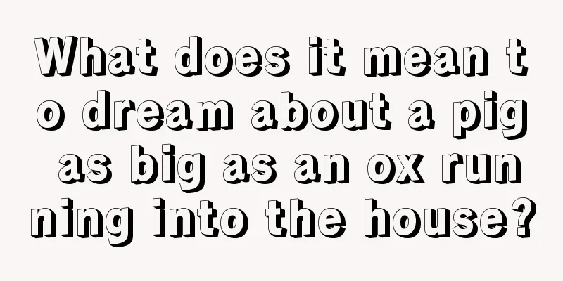 What does it mean to dream about a pig as big as an ox running into the house?