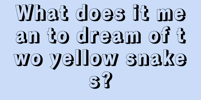 What does it mean to dream of two yellow snakes?