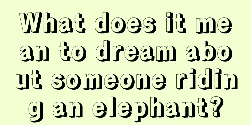 What does it mean to dream about someone riding an elephant?