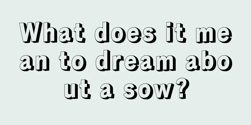 What does it mean to dream about a sow?