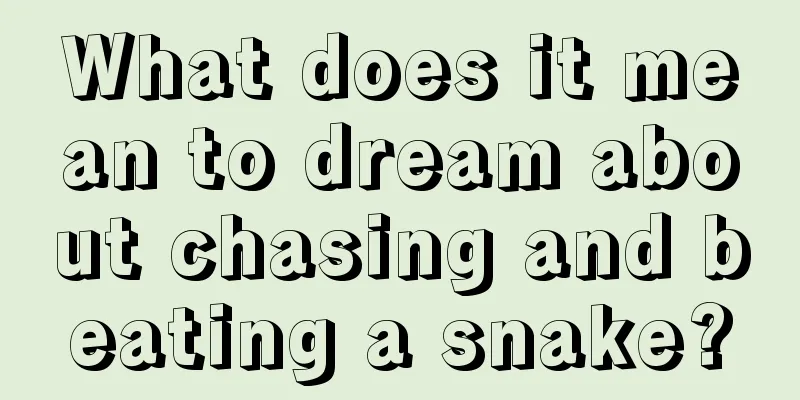 What does it mean to dream about chasing and beating a snake?