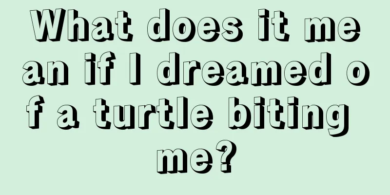 What does it mean if I dreamed of a turtle biting me?