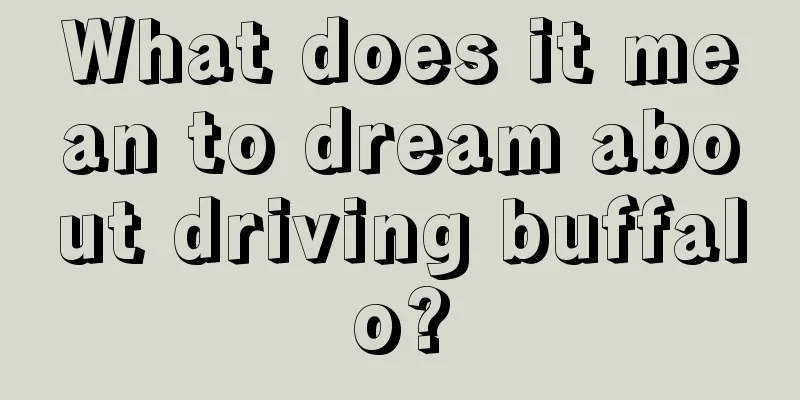 What does it mean to dream about driving buffalo?