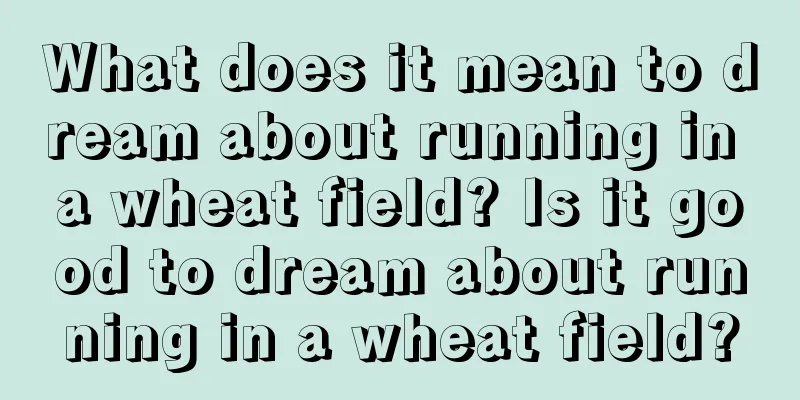 What does it mean to dream about running in a wheat field? Is it good to dream about running in a wheat field?