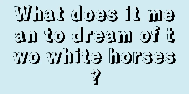 What does it mean to dream of two white horses?