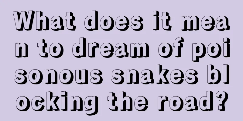 What does it mean to dream of poisonous snakes blocking the road?