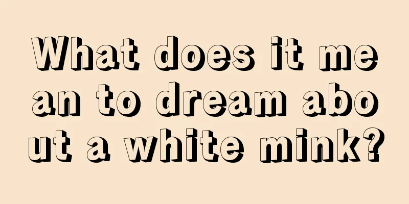 What does it mean to dream about a white mink?