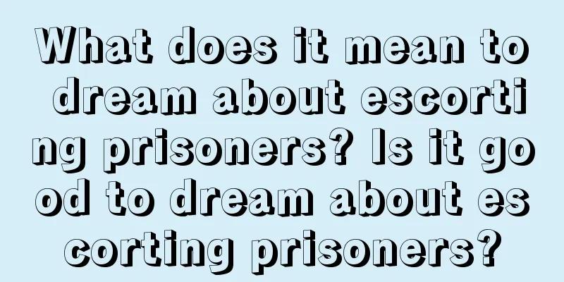 What does it mean to dream about escorting prisoners? Is it good to dream about escorting prisoners?