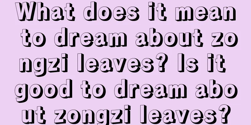 What does it mean to dream about zongzi leaves? Is it good to dream about zongzi leaves?