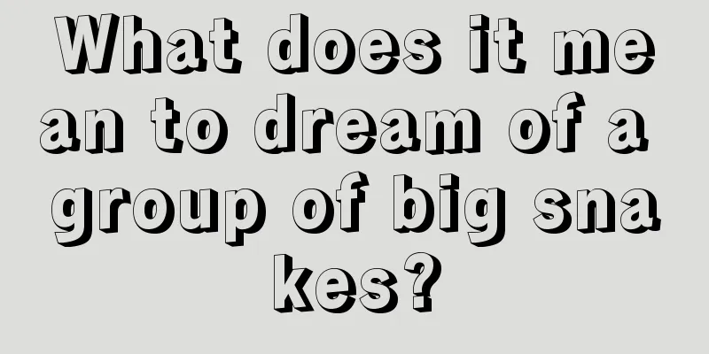 What does it mean to dream of a group of big snakes?