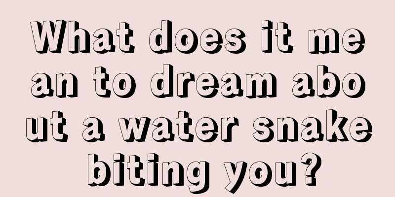 What does it mean to dream about a water snake biting you?