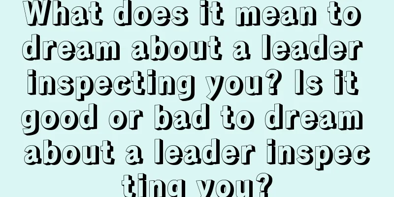 What does it mean to dream about a leader inspecting you? Is it good or bad to dream about a leader inspecting you?