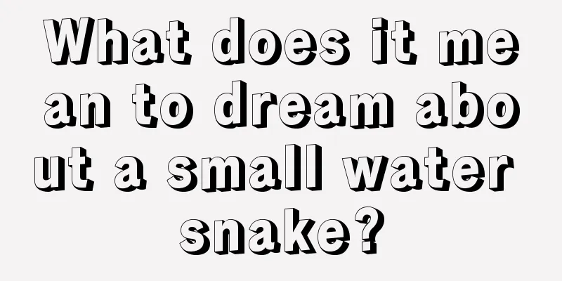 What does it mean to dream about a small water snake?