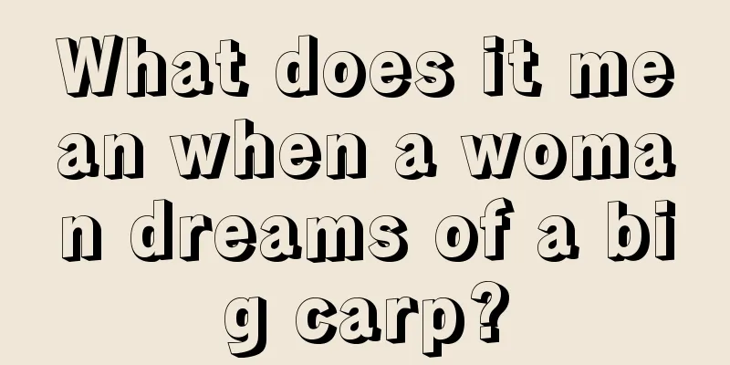 What does it mean when a woman dreams of a big carp?