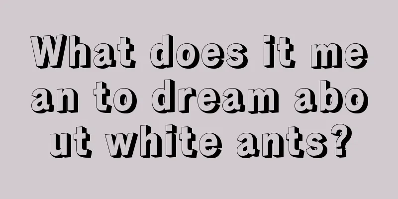 What does it mean to dream about white ants?