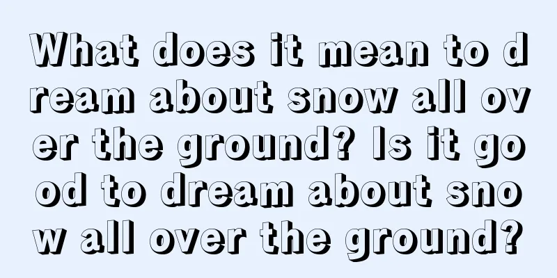 What does it mean to dream about snow all over the ground? Is it good to dream about snow all over the ground?