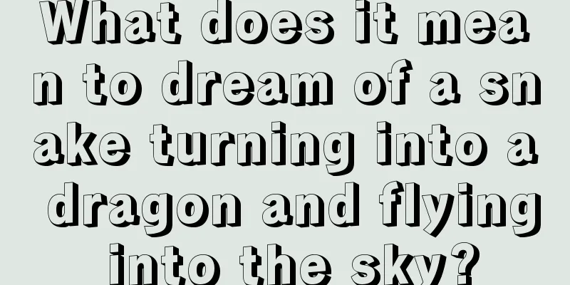 What does it mean to dream of a snake turning into a dragon and flying into the sky?