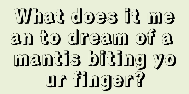 What does it mean to dream of a mantis biting your finger?