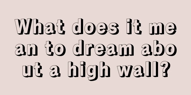 What does it mean to dream about a high wall?