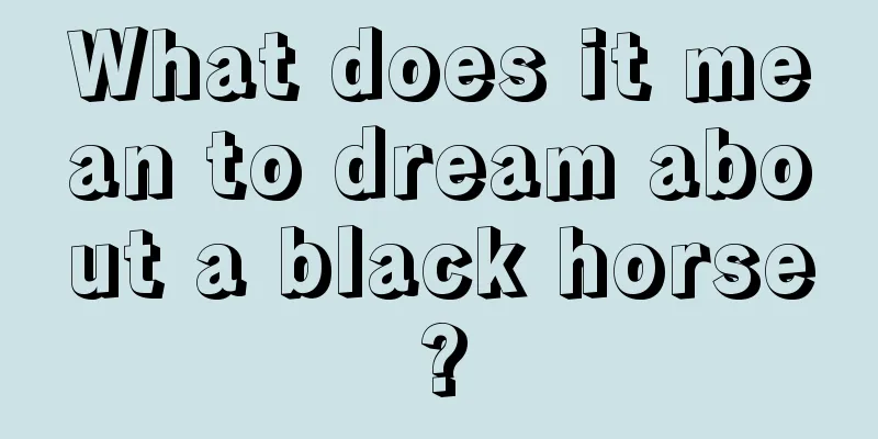 What does it mean to dream about a black horse?