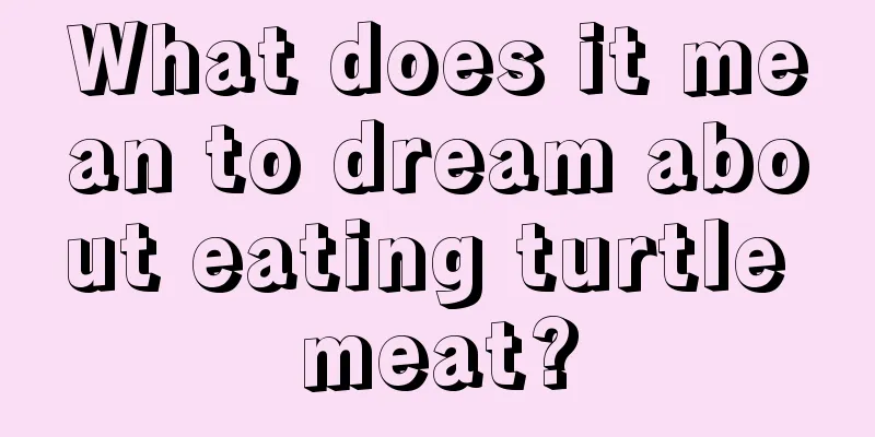 What does it mean to dream about eating turtle meat?