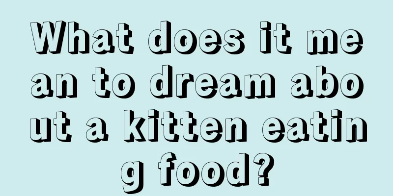 What does it mean to dream about a kitten eating food?