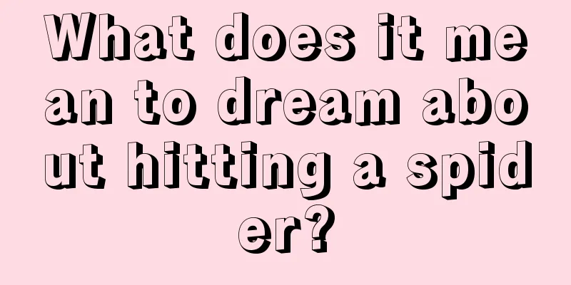 What does it mean to dream about hitting a spider?