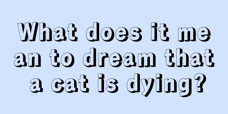 What does it mean to dream that a cat is dying?