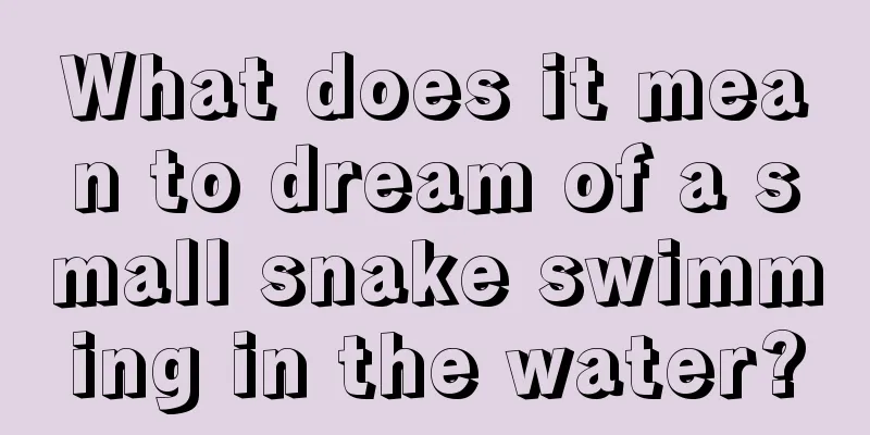 What does it mean to dream of a small snake swimming in the water?