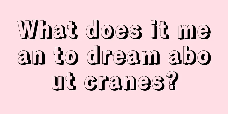 What does it mean to dream about cranes?