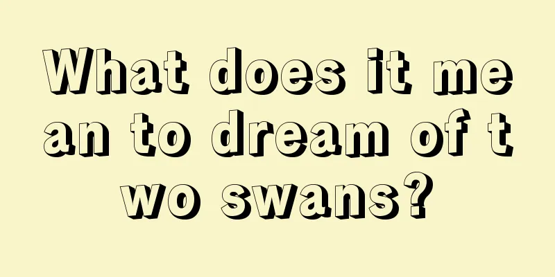 What does it mean to dream of two swans?