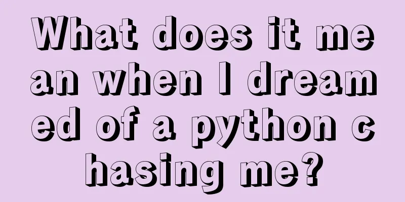 What does it mean when I dreamed of a python chasing me?