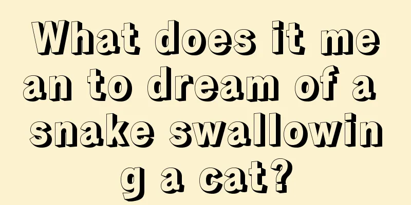 What does it mean to dream of a snake swallowing a cat?