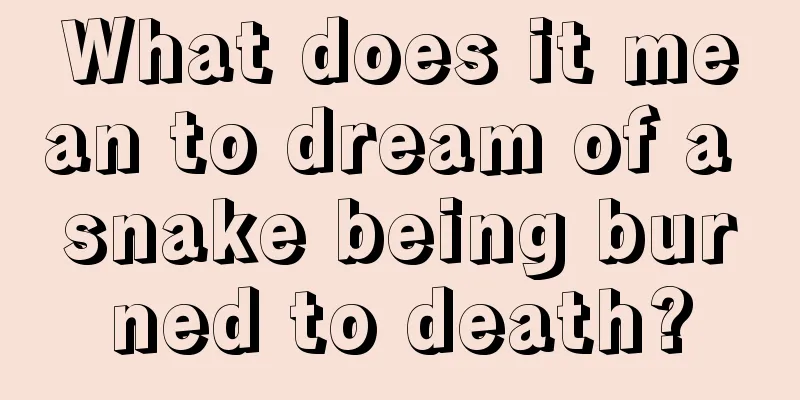 What does it mean to dream of a snake being burned to death?