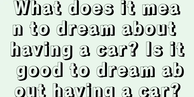 What does it mean to dream about having a car? Is it good to dream about having a car?