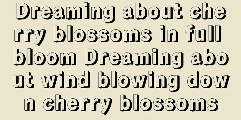 Dreaming about cherry blossoms in full bloom Dreaming about wind blowing down cherry blossoms