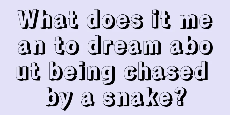 What does it mean to dream about being chased by a snake?