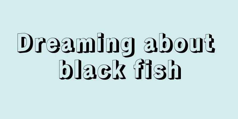 Dreaming about black fish