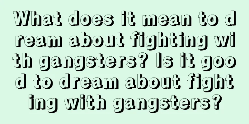 What does it mean to dream about fighting with gangsters? Is it good to dream about fighting with gangsters?