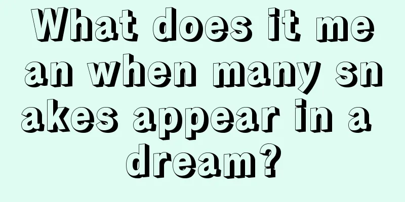 What does it mean when many snakes appear in a dream?